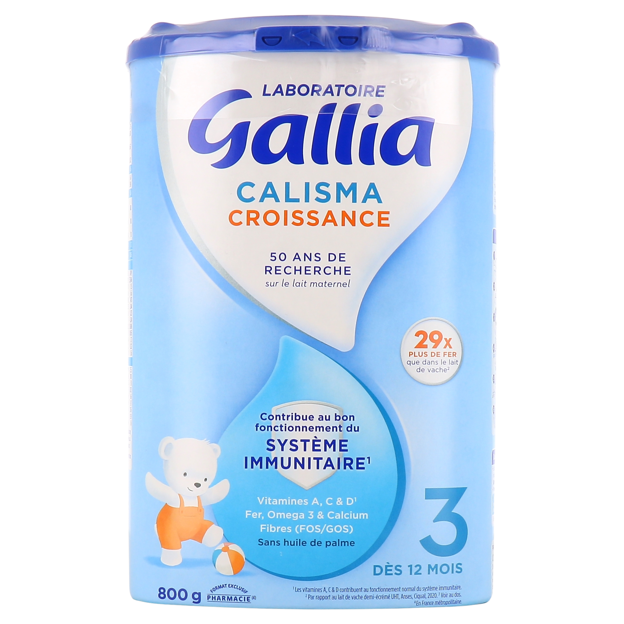 Lait Calisma Croissance 3ᵉ âge Gallia - Bébé dès 12 mois - 2 x 600g