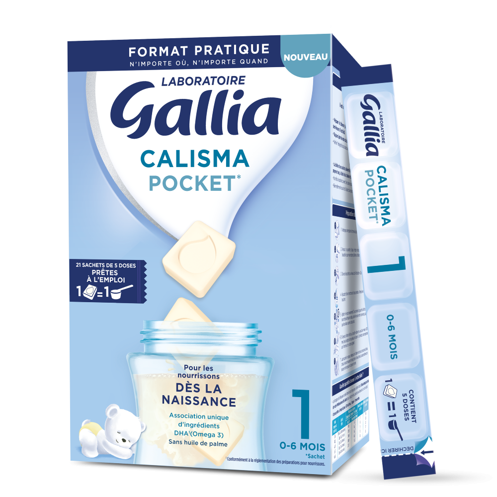 Gallia Calisma Lait en Poudre 1er Age de 0 à 6 mois 2 sachets de 600g
