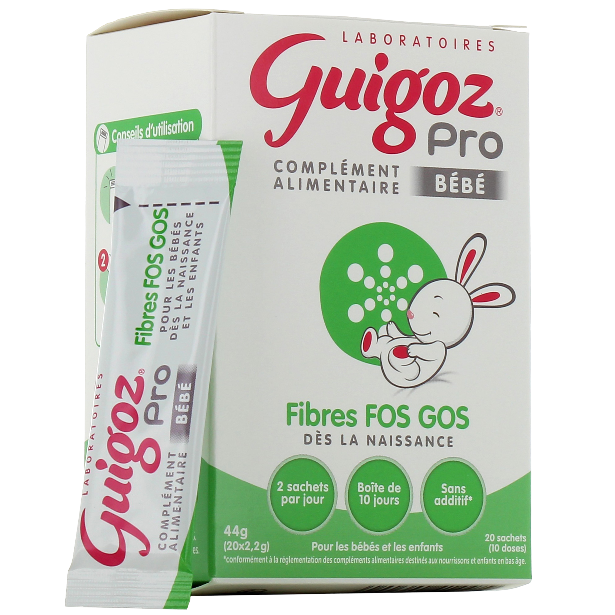 Guigoz Pro Fibres FOS GOS - Prébiotiques bébé et enfant