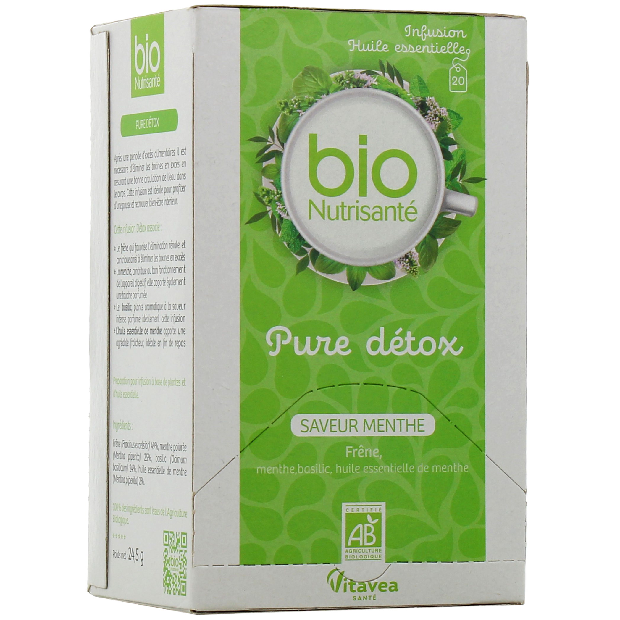 Nutrisanté Infusion Pure Detox bio - Tisane de plantes détoxifiantes