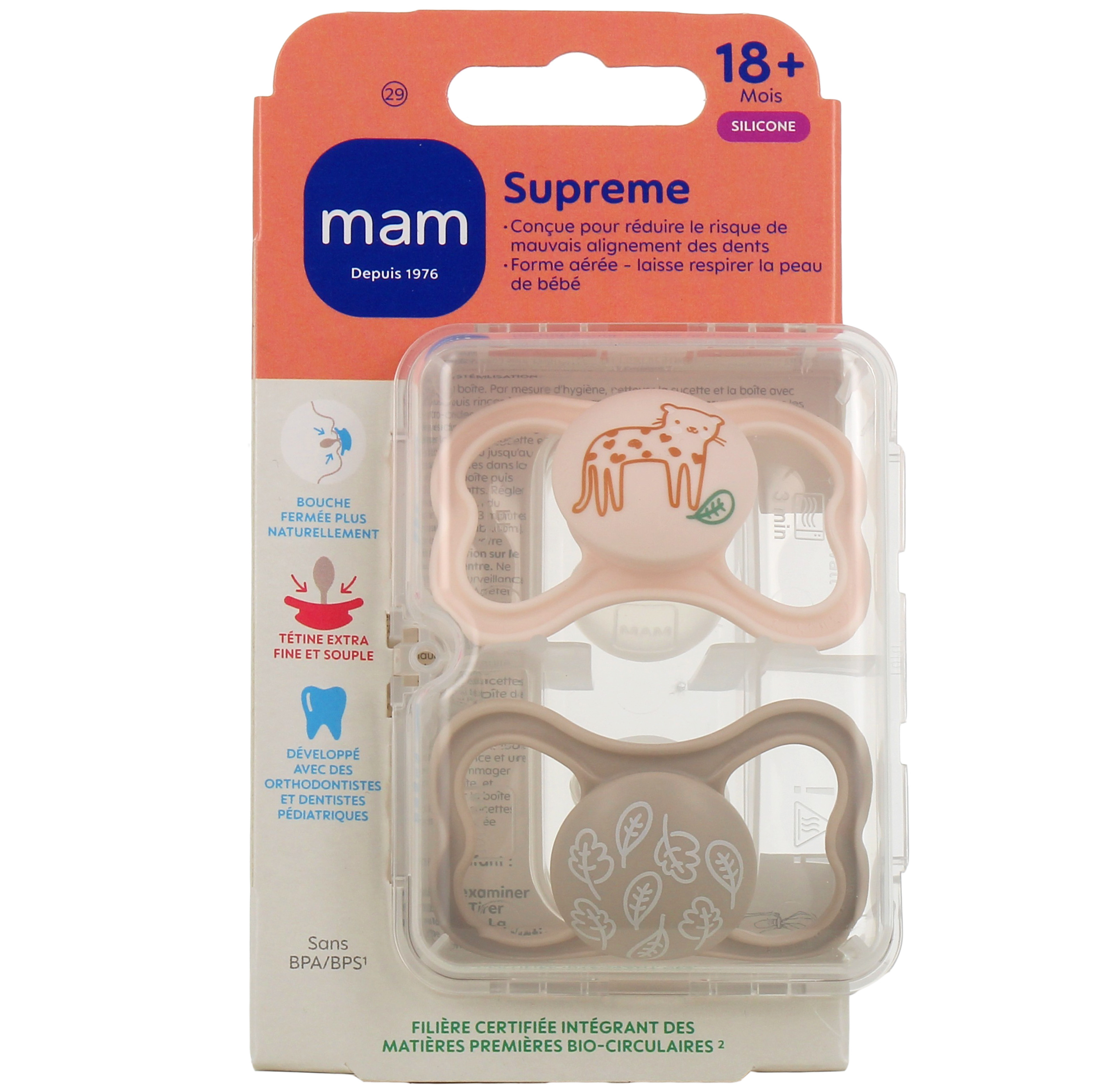 Mam Sucette Supreme 6-16 Mois Sans BPA/BPS 2 Pièces