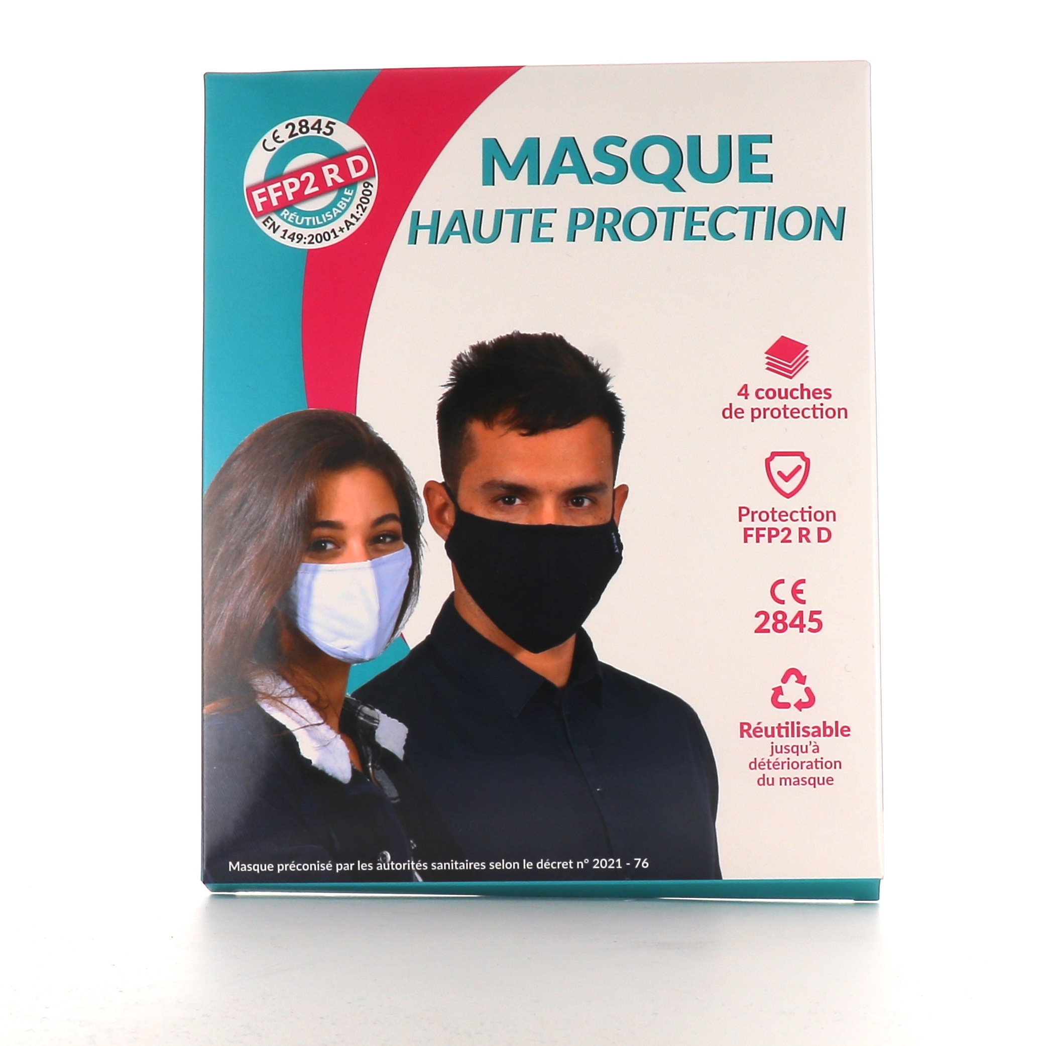 Masques de protection FFP2 red apple - La boîte de 10 masques