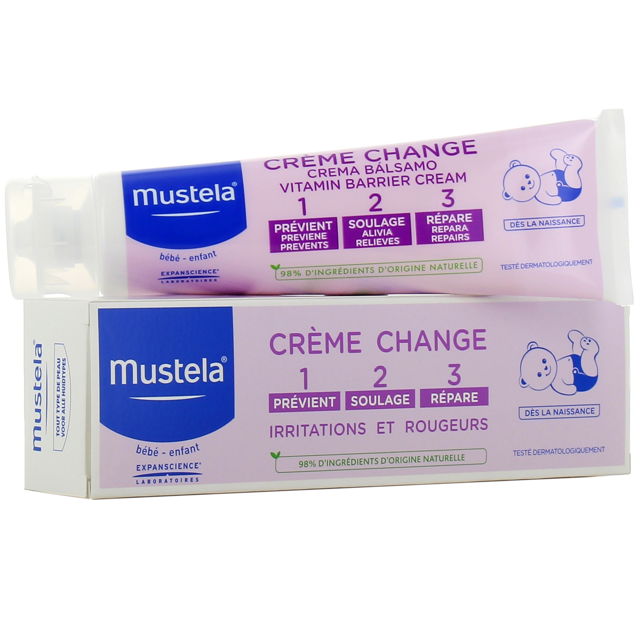 Mustela Bébé Crème change 1,2,3 Irritations et rougeurs 50ml 