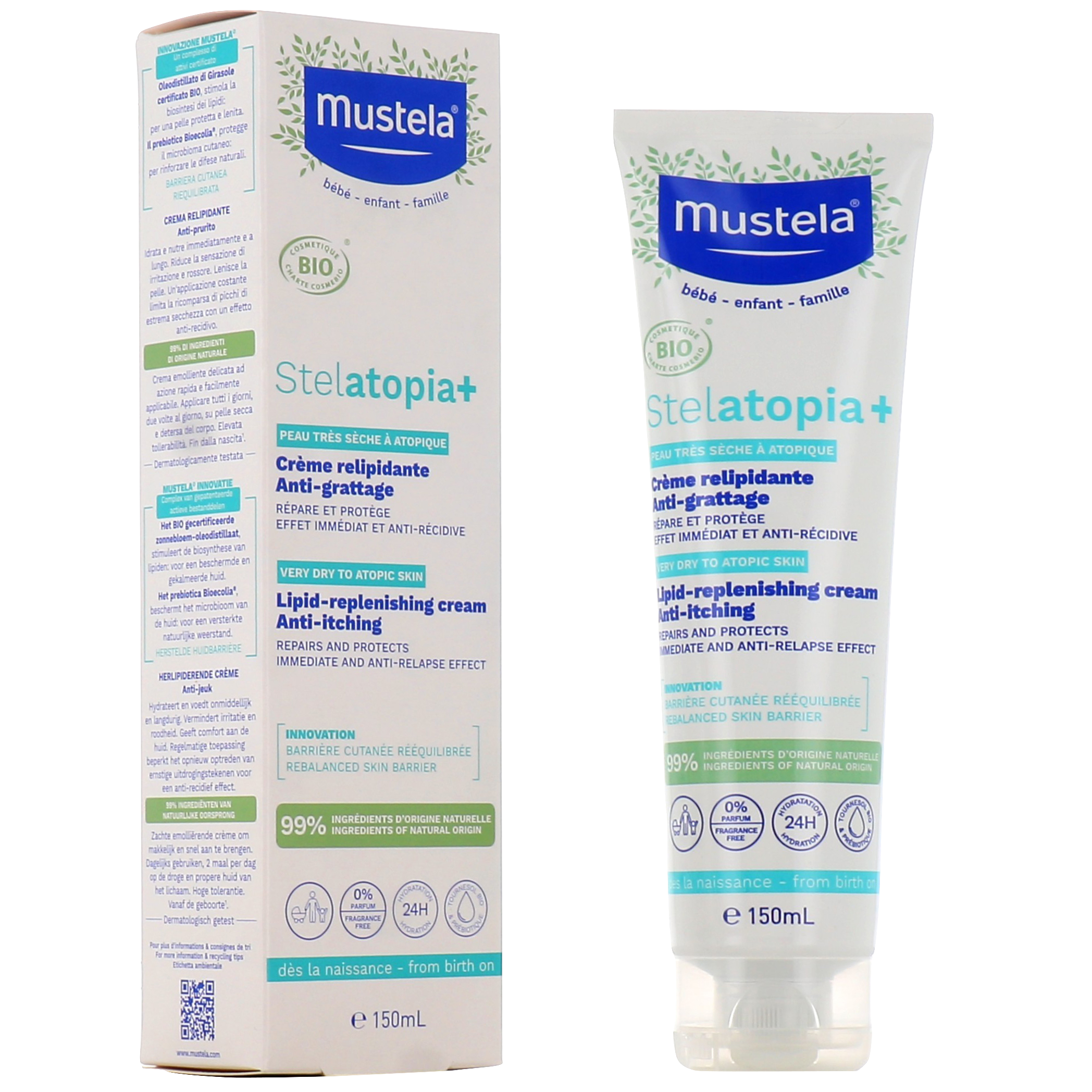 Mustela Stelatopia+ crème relipidante anti grattage - Peau atopique
