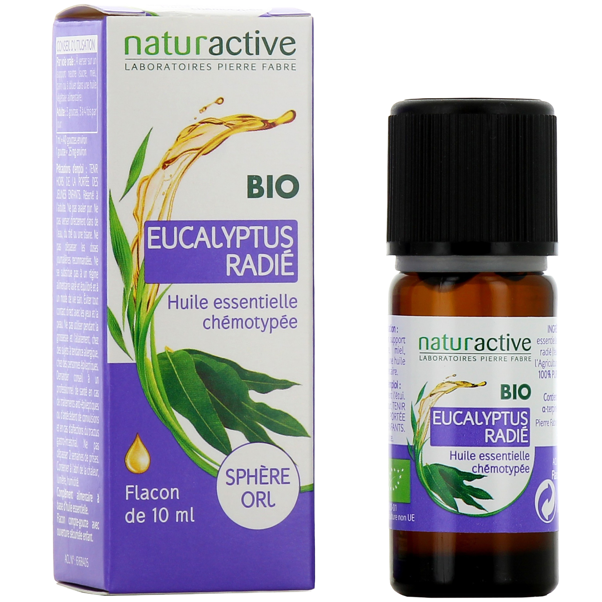 Flacon de 10 ml d'huile essentielle bio 'Propos' Nature' Eucalyptus radié -  La Fourmi creative