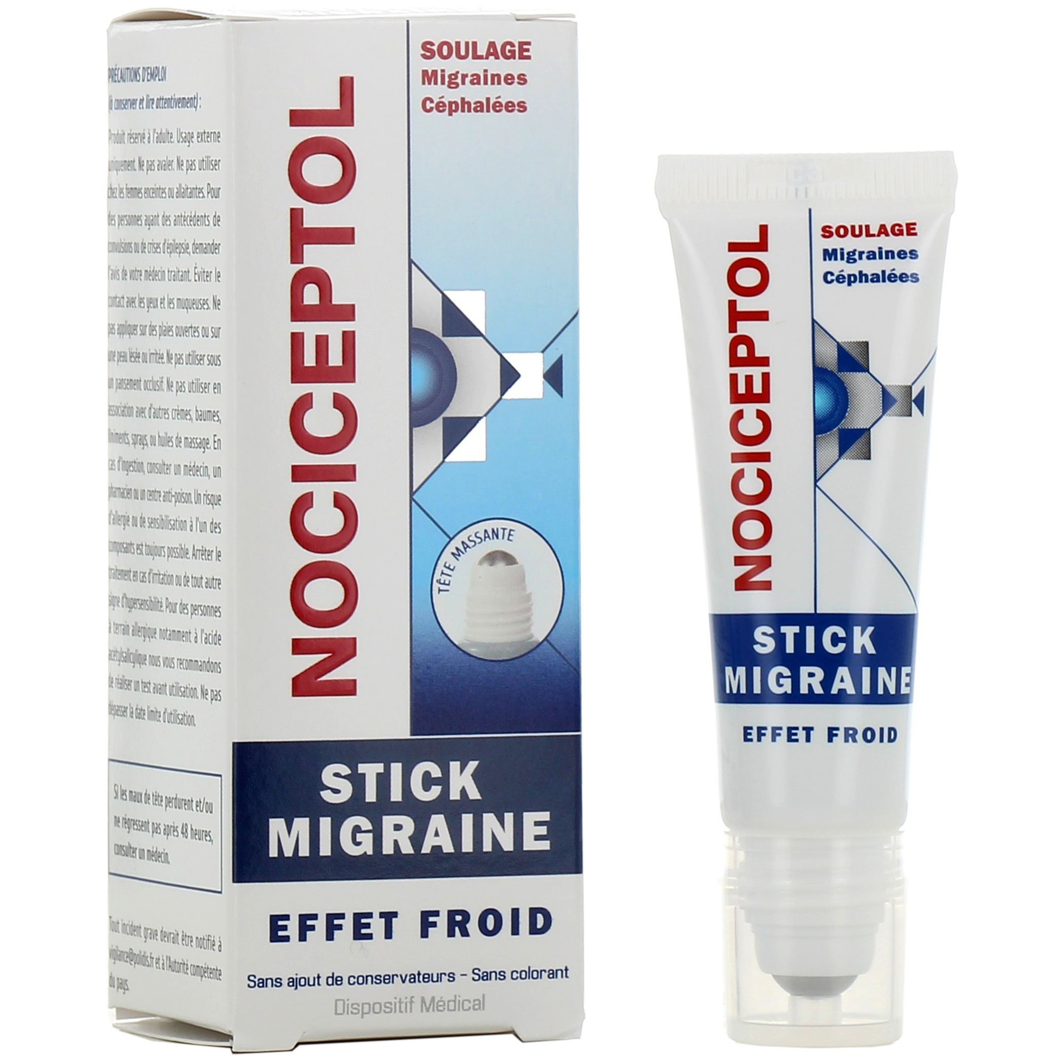 Nociceptol stick migraine aux huiles essentielles - Effet froid