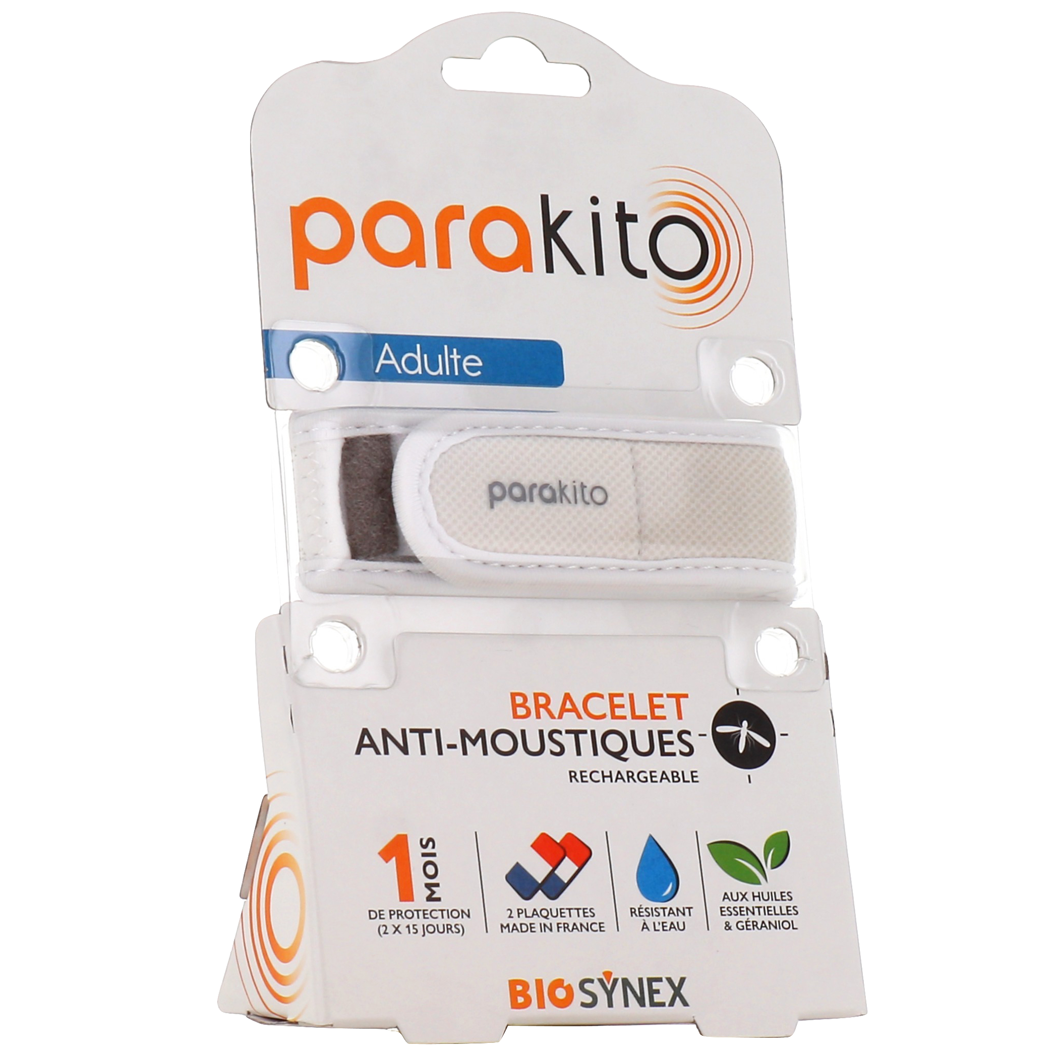 Bracelet anti moustique Parakito pour adulte - Huiles essentielles