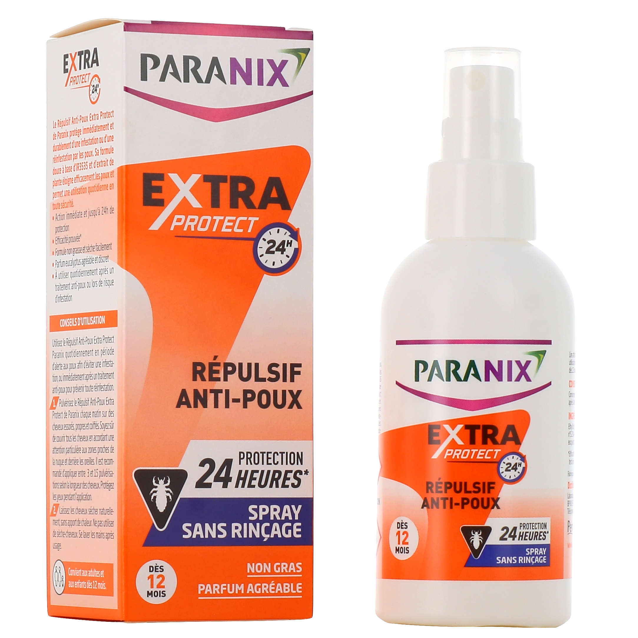 Spray répulsif anti-poux sans rinçage Paranix