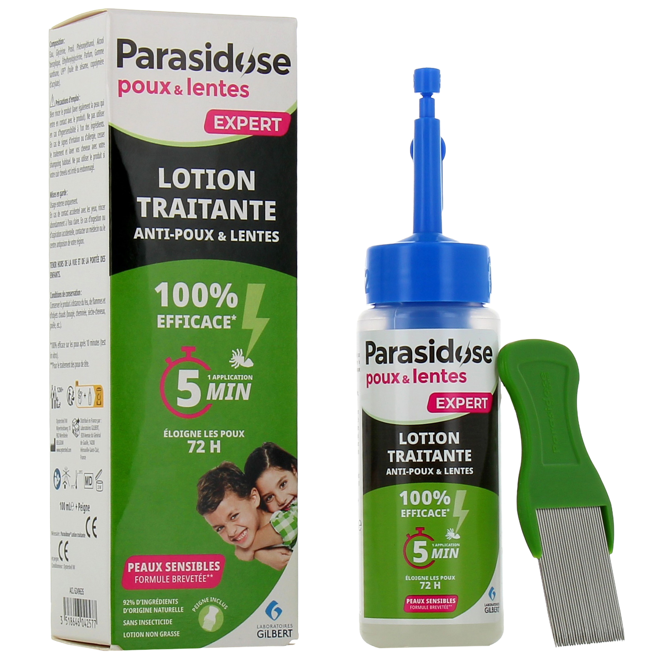 Le shampoing préventif anti-poux Parasidose a été spécifiquement
