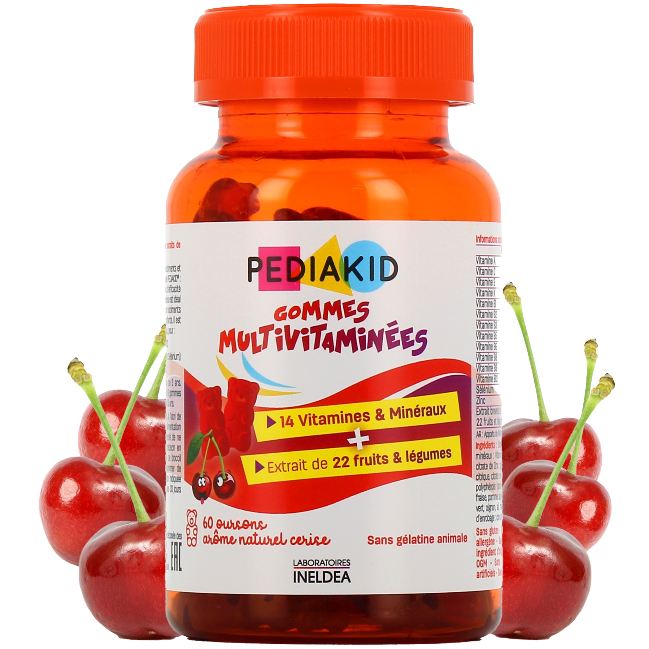 PEDIAKID GOMMES SOMMEIL OURS FRUIT 60