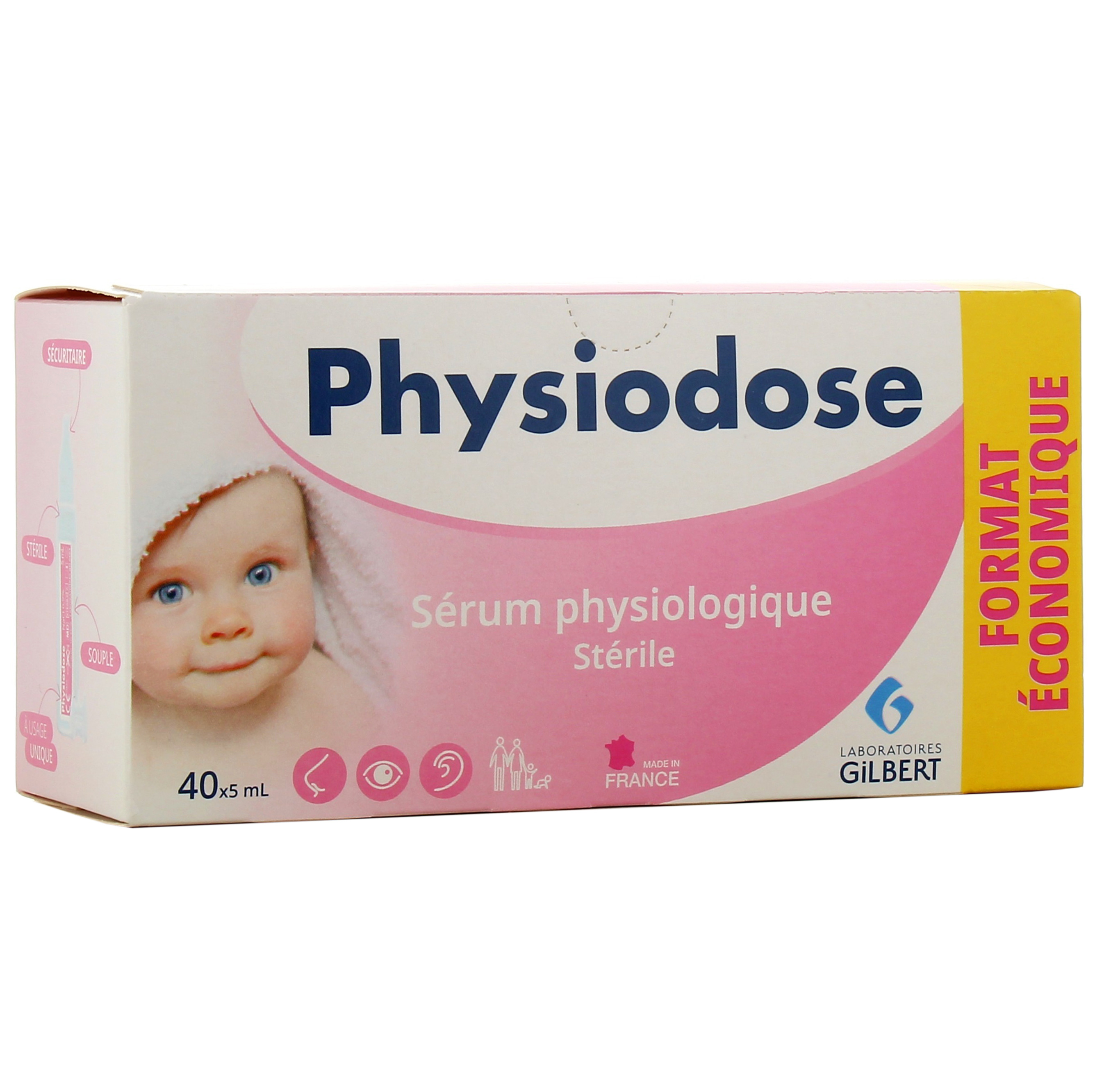 Physiodose sérum physiologique stérile 40 de 5ml