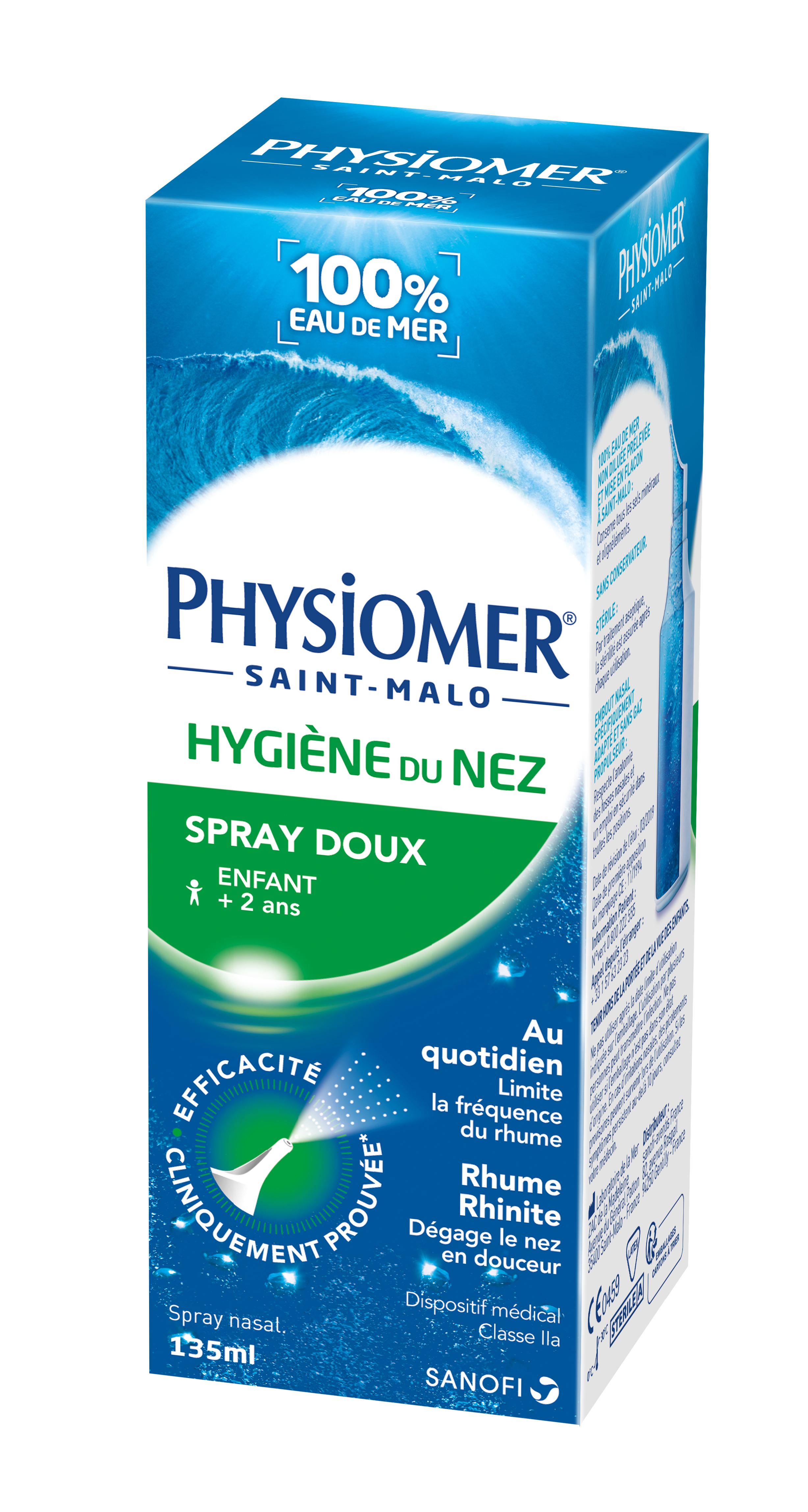 Spray Nez Bouché Hypertonique Physiomer Adultes Et Enfants 135ml