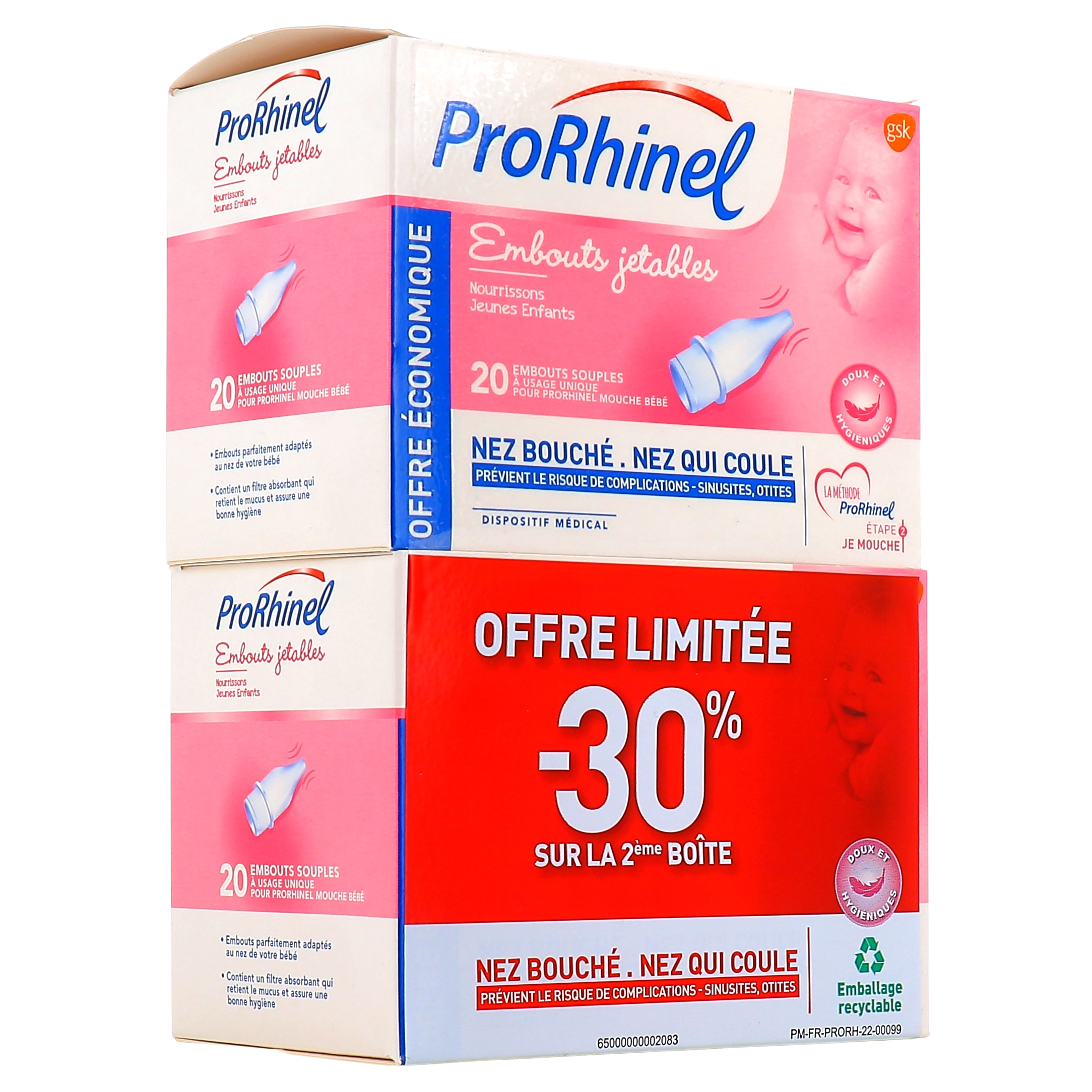 Prorhinel - Recharges Embouts Jetables Souples Pour Mouche-bébé - Boite de  20 Lot de 2 - Autour de la pharmacie