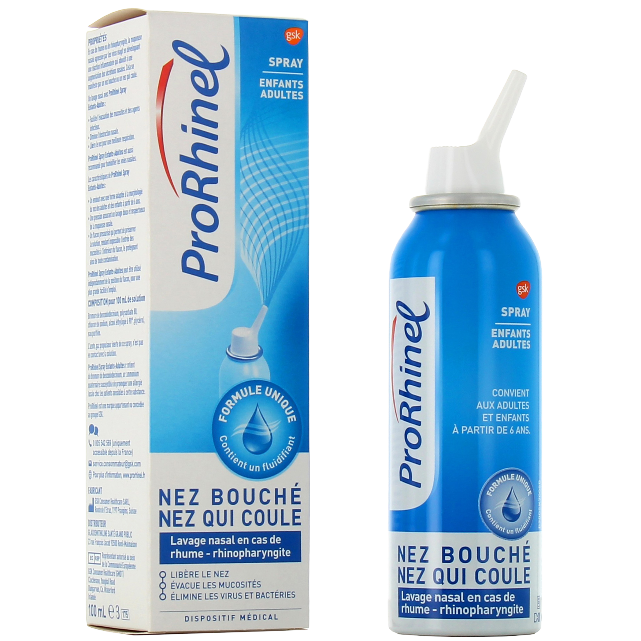 Spray lavage nasal Prorhinel - Nez bouché