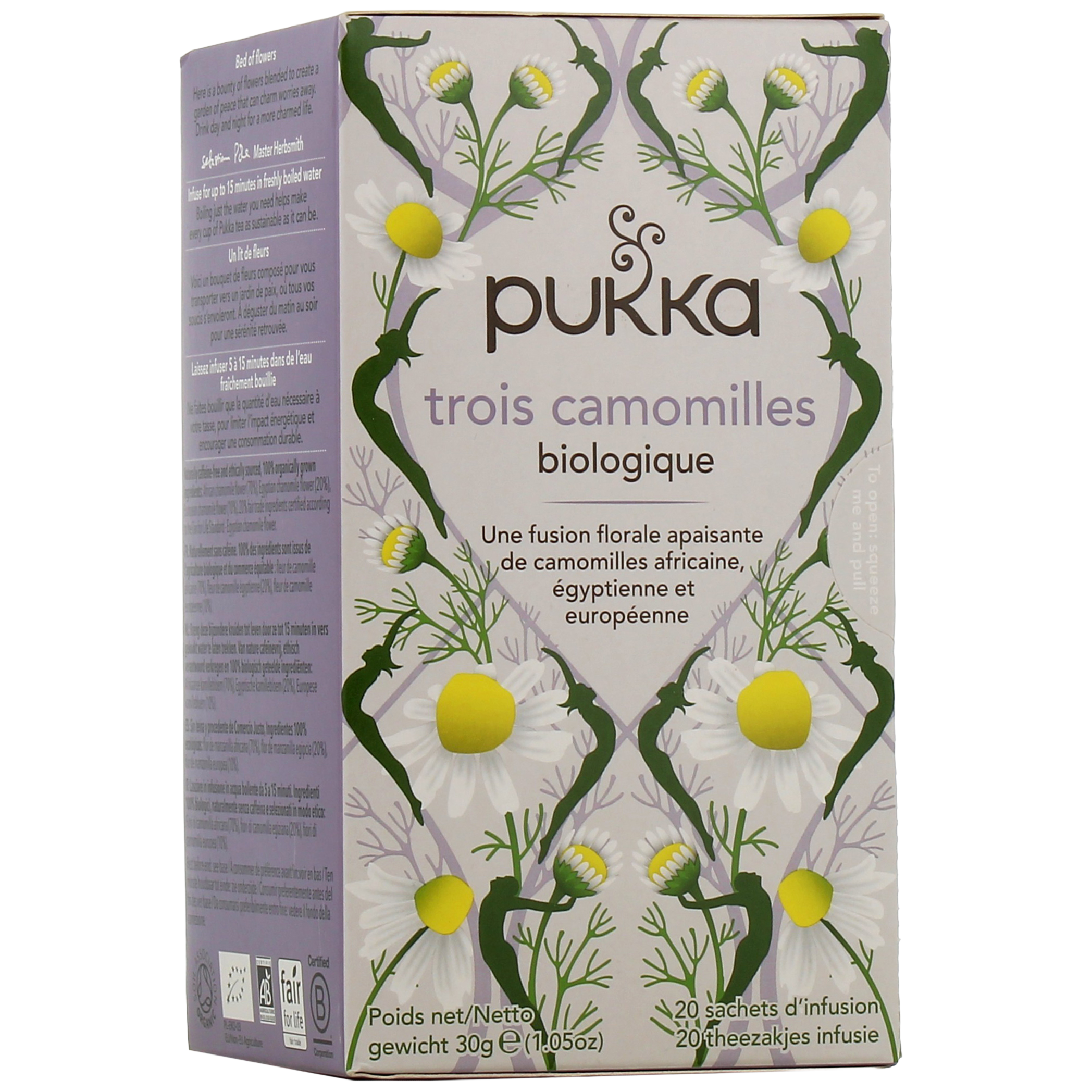 Pukka Trois Camomilles, sachets de thé 20 x 1,5 g