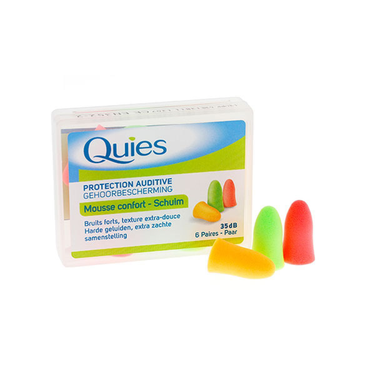 QUIES Protection auditive en mousse confort (3 paires) Pharmacie Veau vente  en ligne