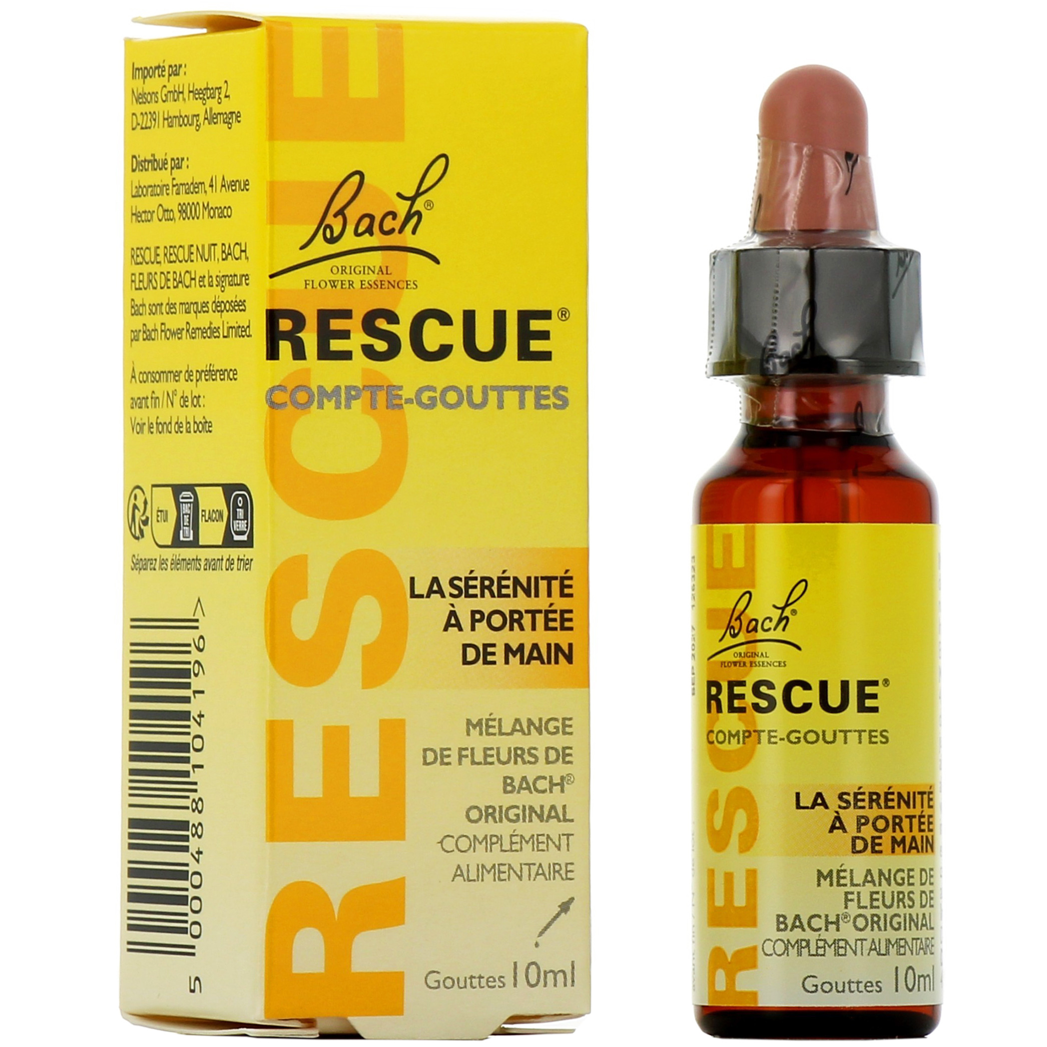 Bach Rescue Nuit Compte-gouttes - 10ml - Pharmacie en ligne