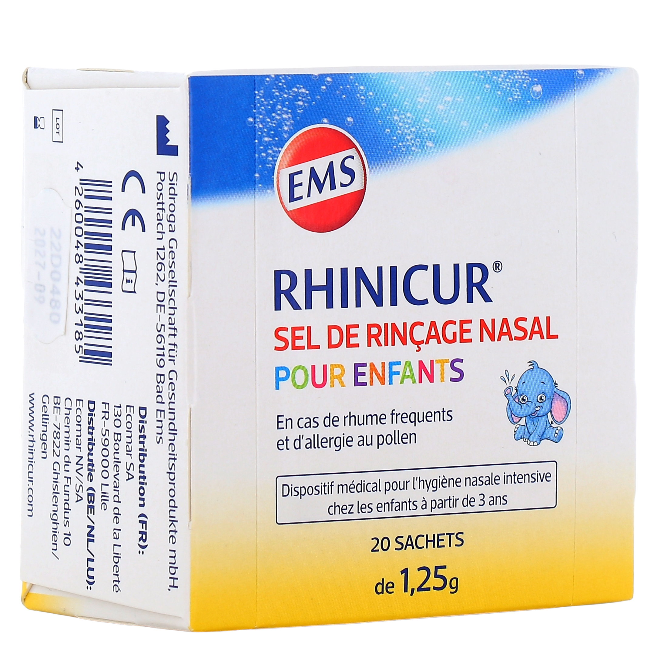 Application de la douche nasale Rhinicur® 