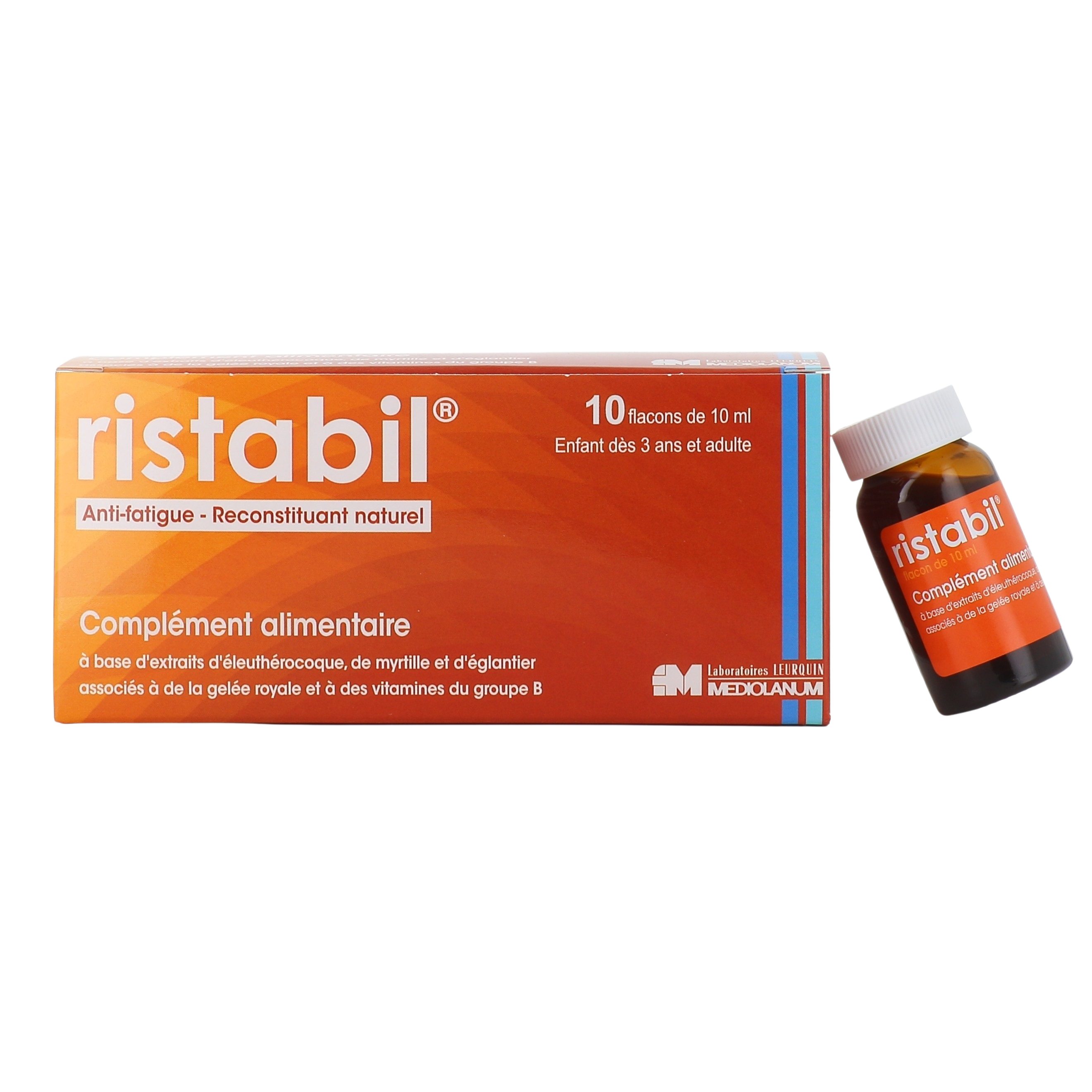 RISTABIL anti-fatigue reconstituant naturel 10 flacons 10 ml
