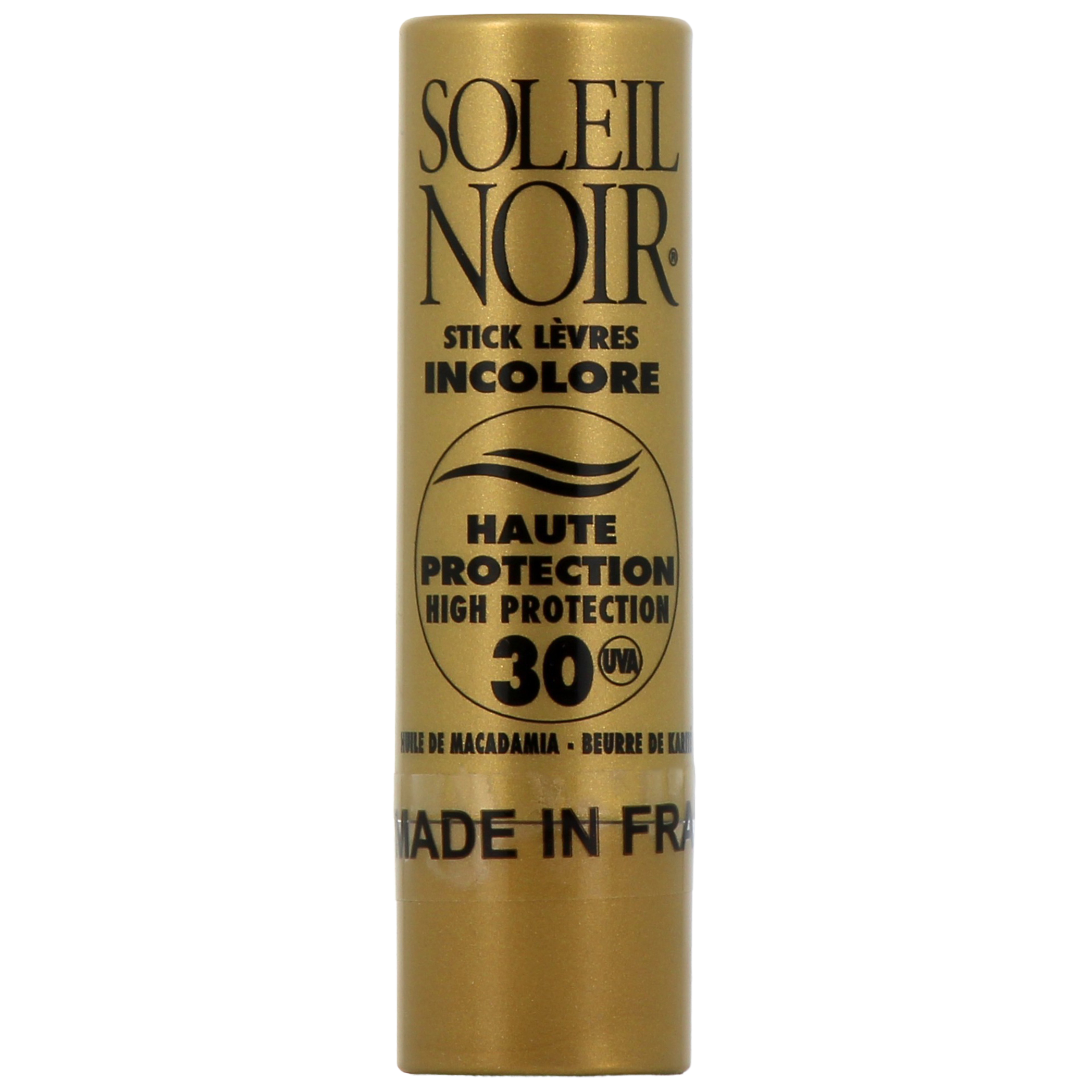 Soleil Noir stick lèvres incolore SPF30 - Haute protection solaire