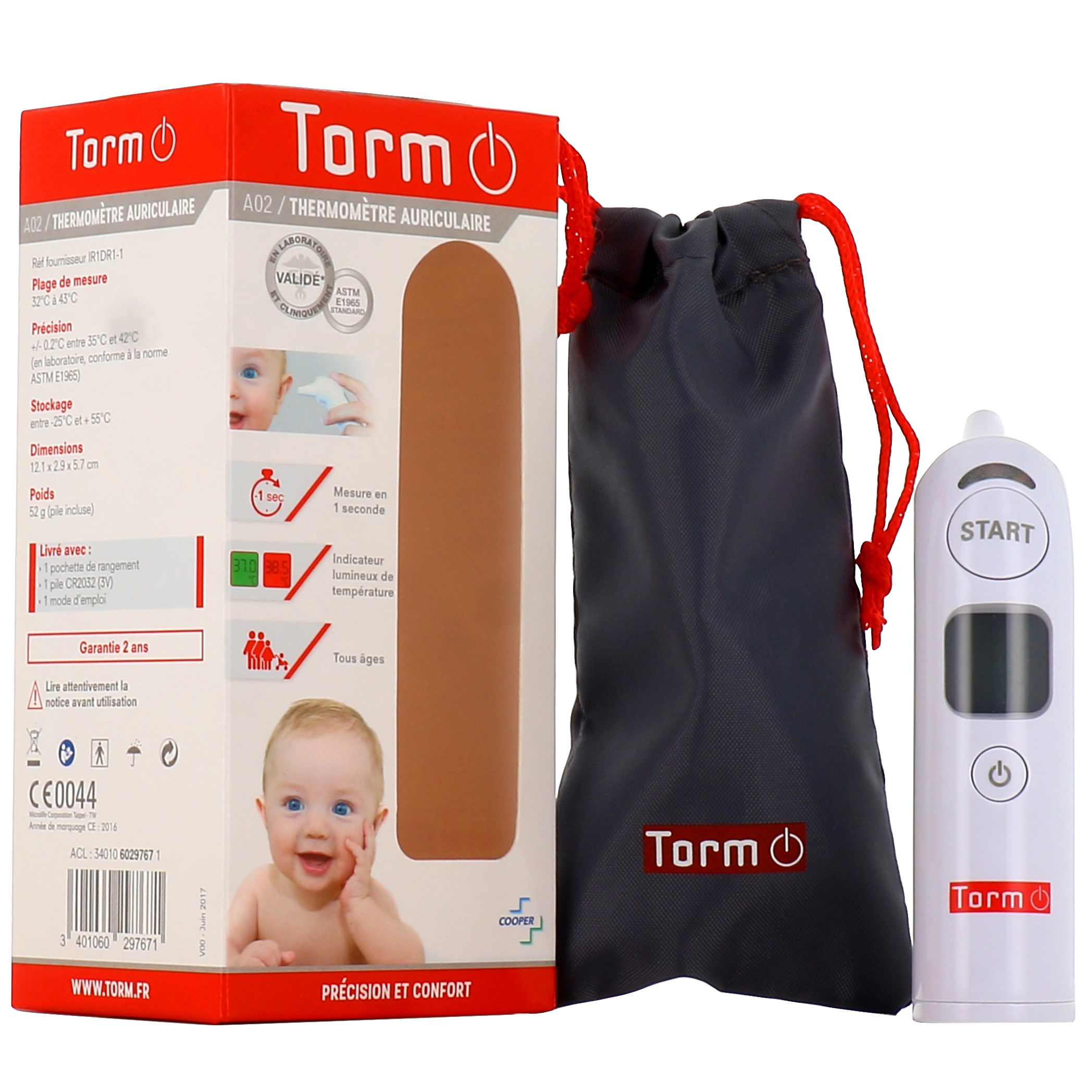 Thermomètre Auriculaire Torm A2 Infrarouge