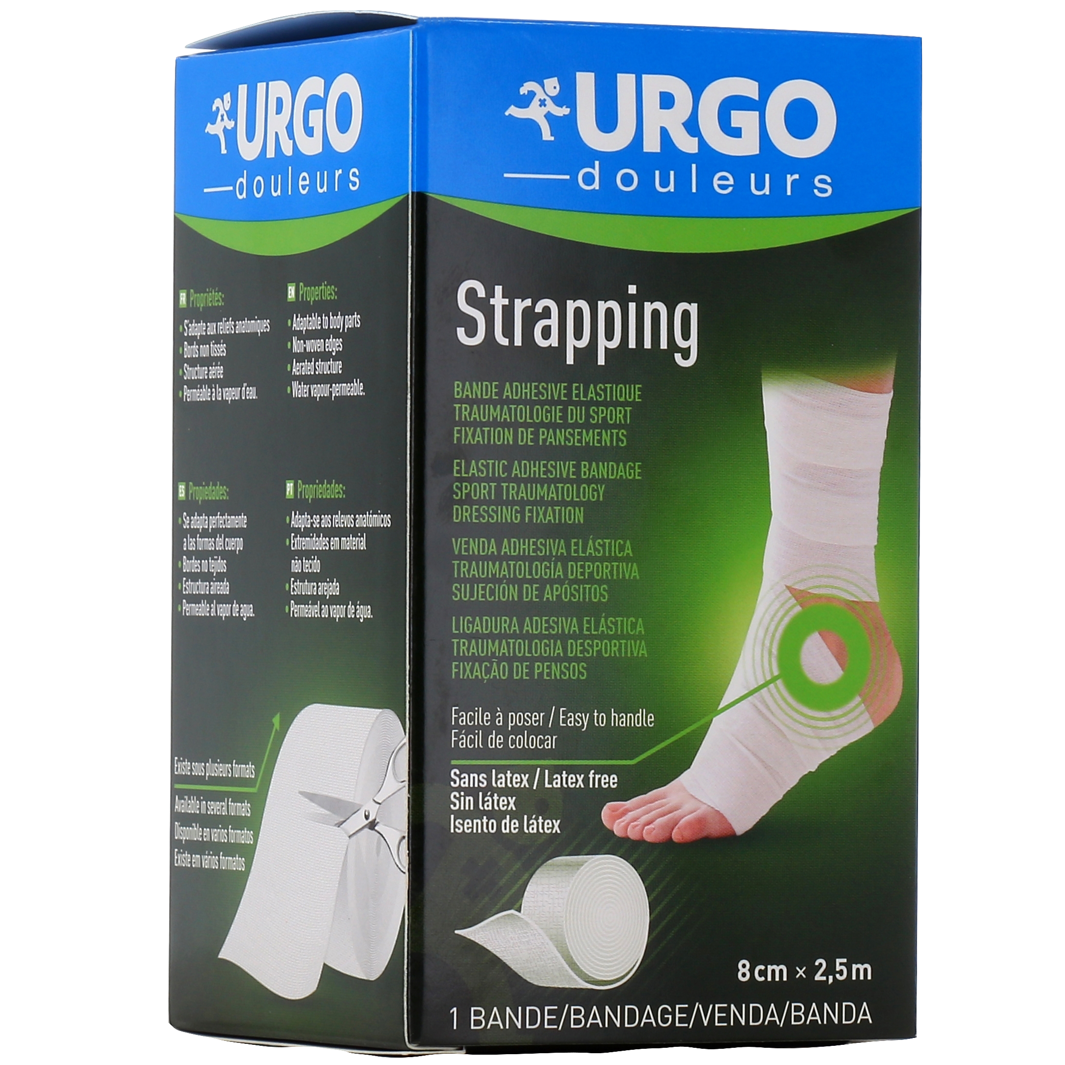 URGO Strapping Bande élastique adhésive de contention 2,5 m x 3 cm 1 pc(s)  - Redcare Pharmacie
