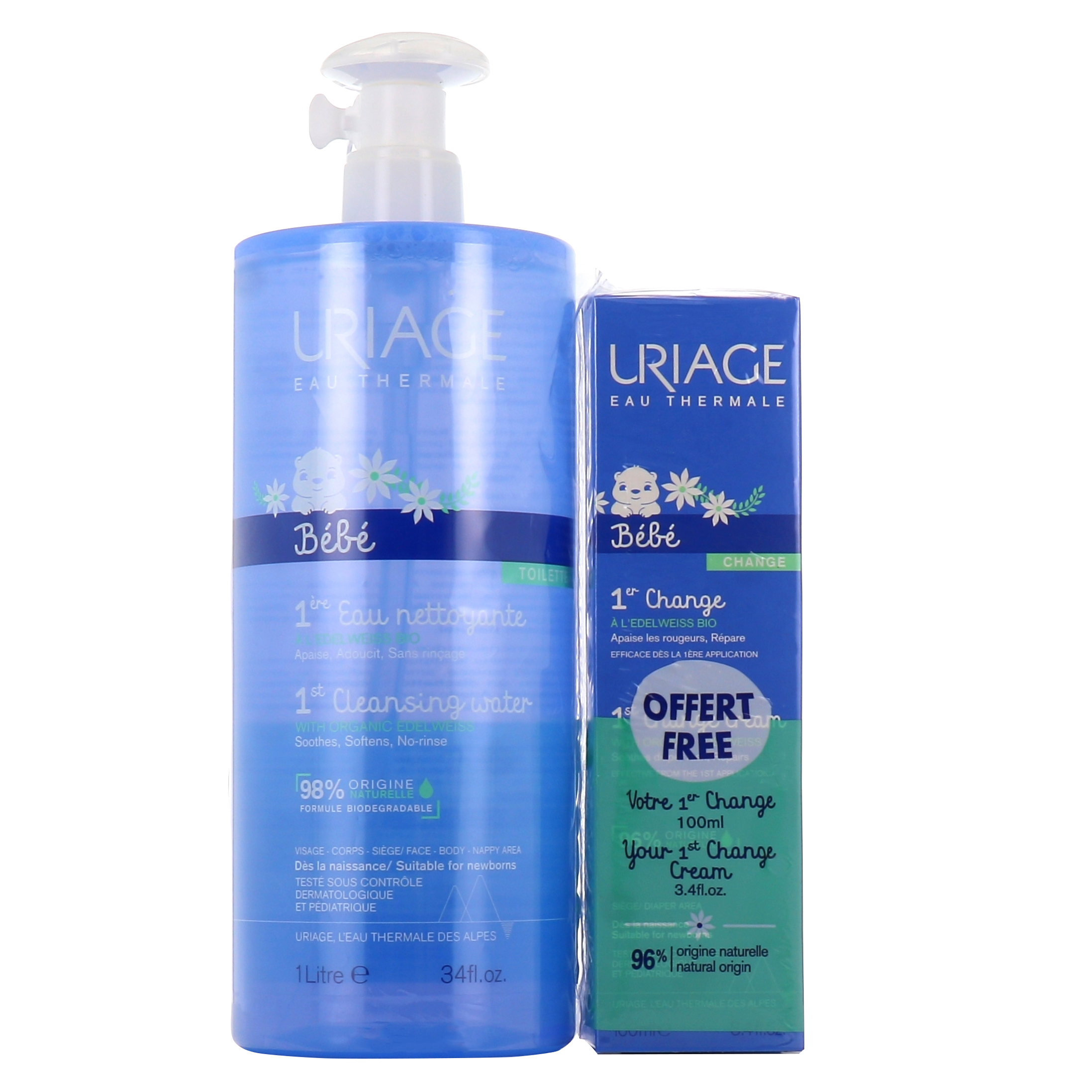 No Rinse Cleansing Water for Kids and Babies - Uriage Babies 1 Ere Eau