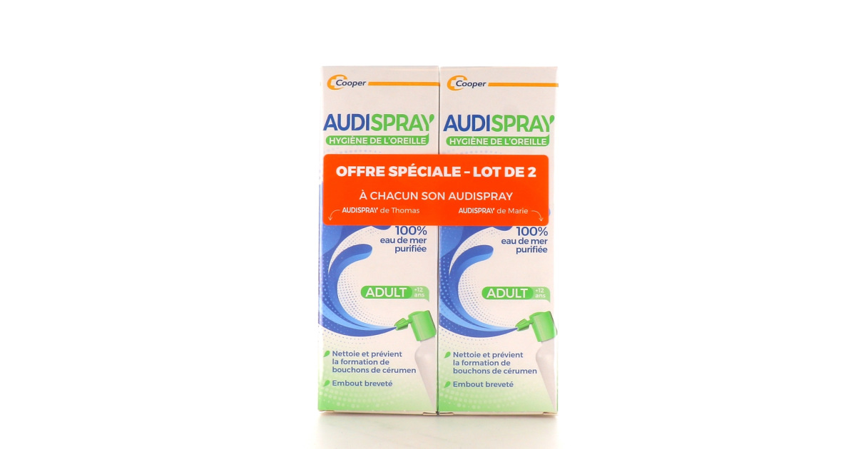 Audispray Adult Hygiène Auriculaire +12 Ans Contre Cérumen Et Bouchons  D'Oreille Spray 50ml