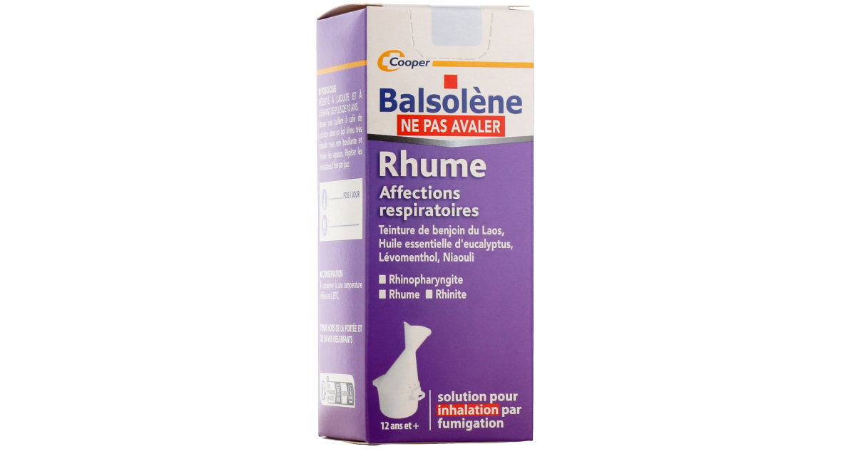 Balsolène inhalation Rhume - Fumigation Nez bouché, sinusite, rhino