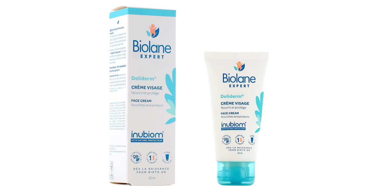Deliderm Crème visage hydratante Biolane Expert - soin visage bébé