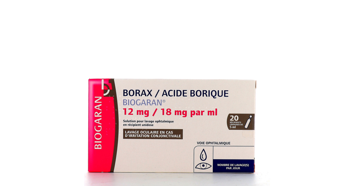 borax acide borique mylan est une solution pour lavage ophtalmique