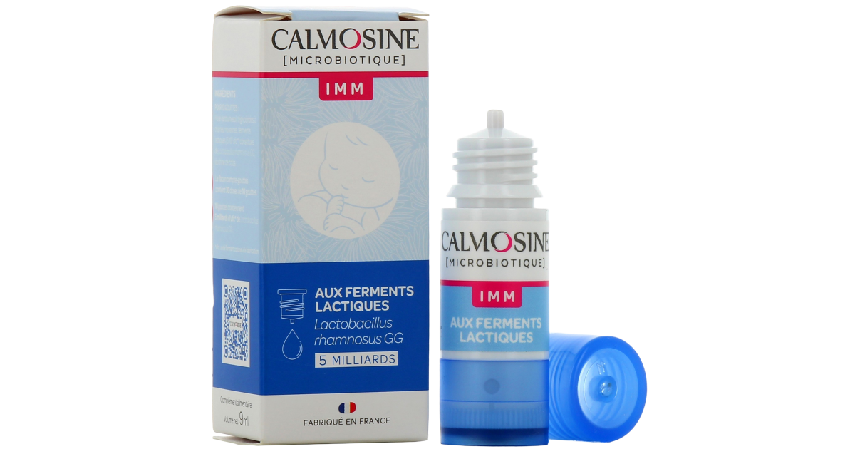 Calmosine Microbiotique IMM - Complément Alimentaire Bébé - Soutient les  défenses naturelles - Flacon Compte-Gouttes - 9 ml - Fabriqué en France