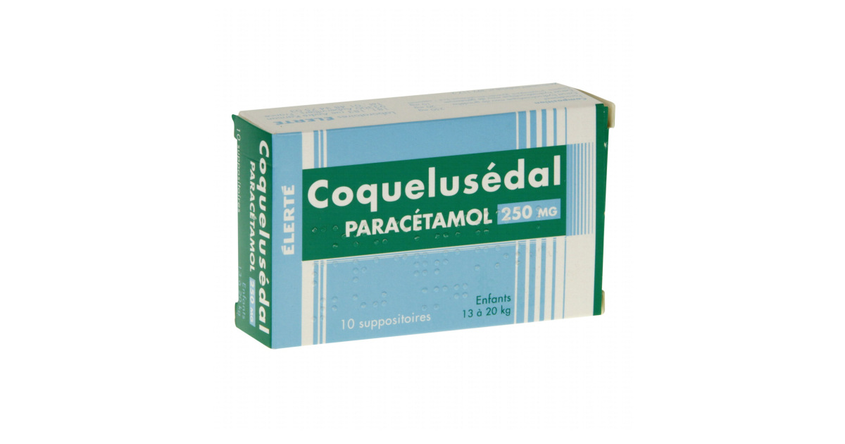 Coquelusedal Paracetamol 250 Mg 10 Suppositoires Enfant