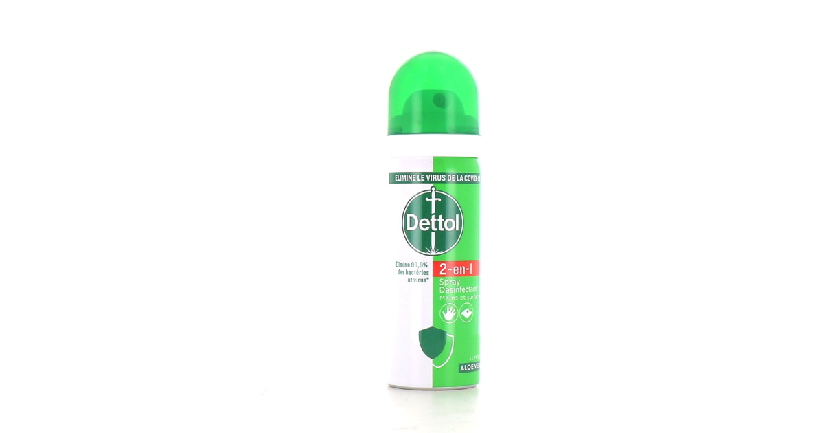 Dettol Spray Désinfectant 2 en 1 Mains et Surfaces