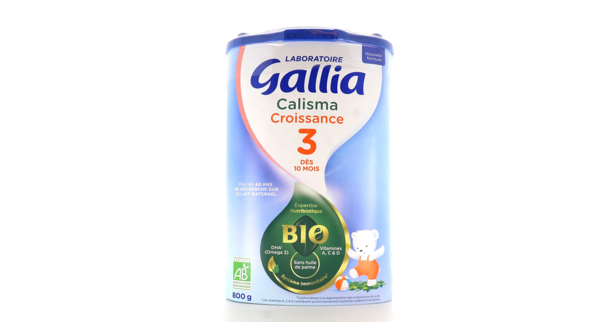 Gallia Calisma lait Croissance 3ème age Bio 800 g