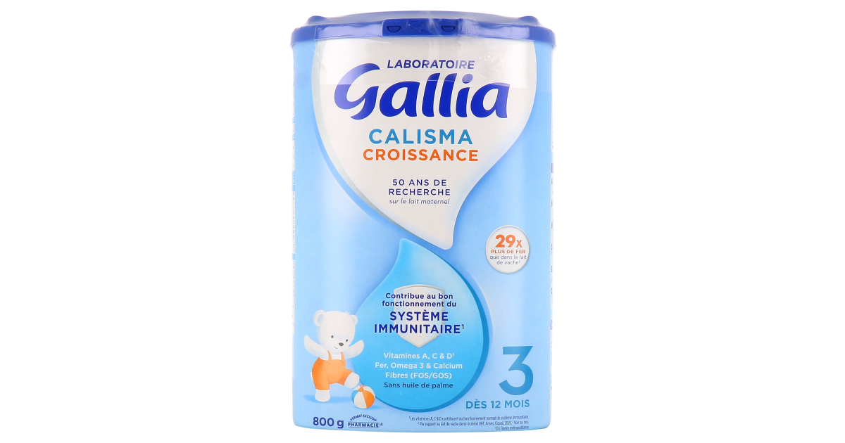 Lait Calisma Croissance 3 LABORATOIRE GALLIA : Comparateur, Avis, Prix