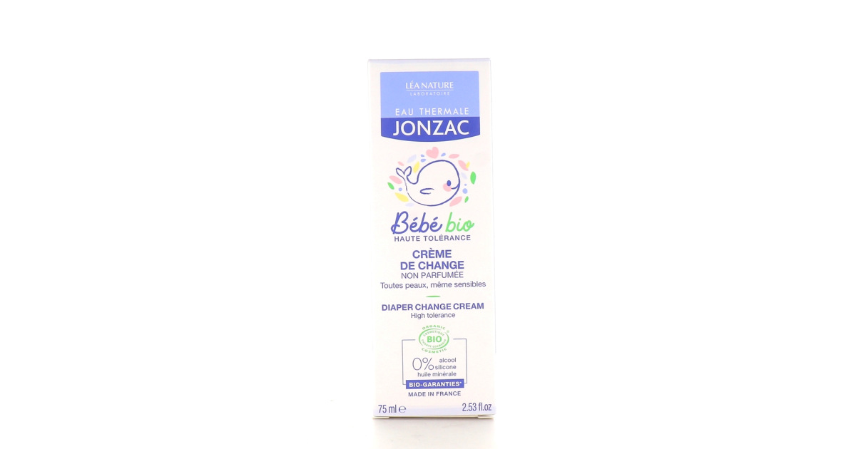 Jonzac - Crème de change - Bébé Bio - sans parfum - 75 ml - Sebio