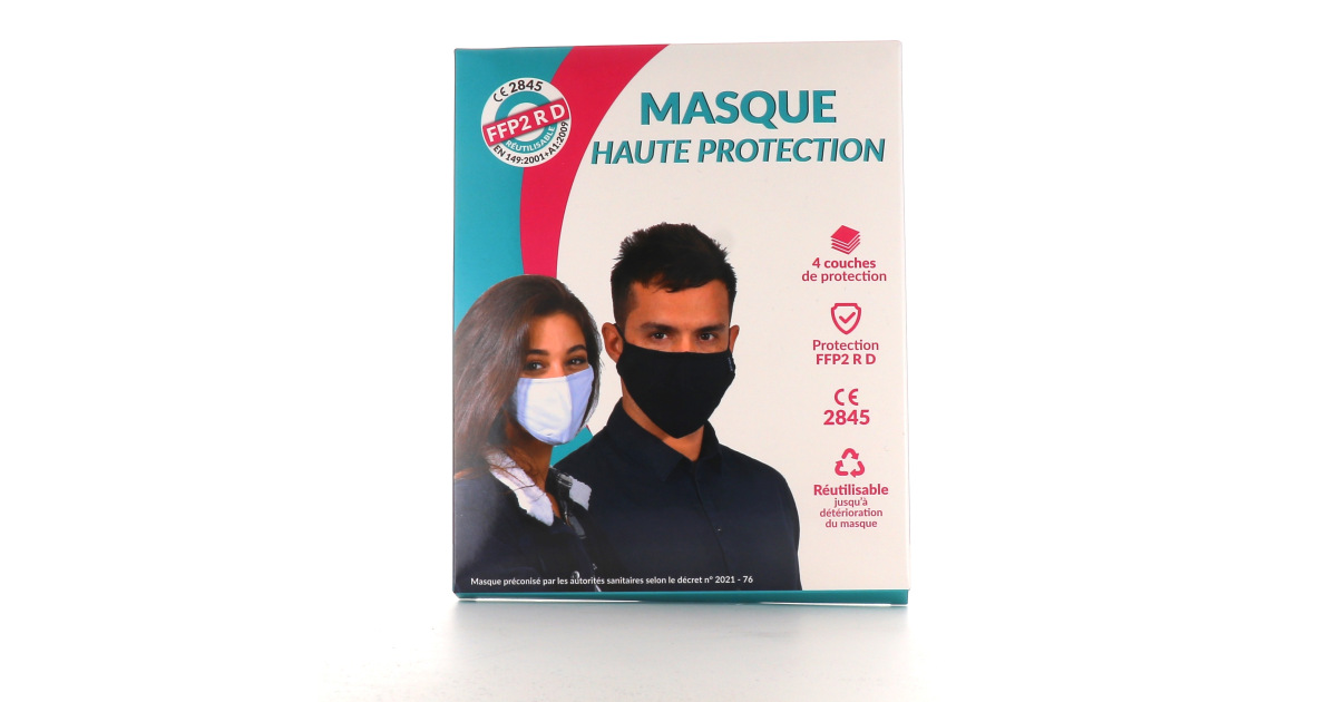 Masque chirurgical jetable noir Orgakiddy - Pharmacie des Drakkars