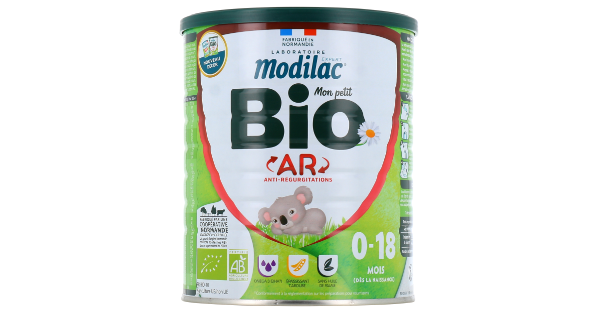 Modilac Expert Bio AR Lait Bébé 0-18 mois 800 g - Anti Régurgitations