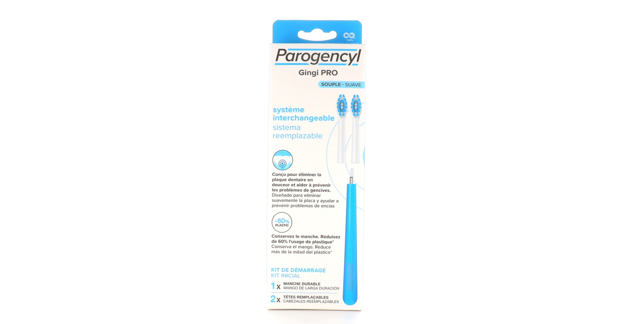 Fluocaril Brosse à Dents Interdental PRO Système Interchangeable Souple Kit  de Recharge - Paraphamadirect