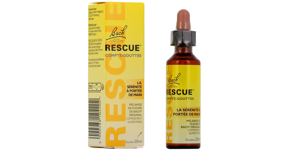 Rescue® Gouttes - Rescue Fleurs de Bach Original - 20 ml