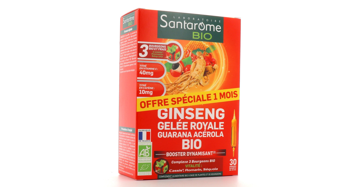 Santarome Pure Gelée royale BIO 30 000 - 33g - Pharmacie en ligne