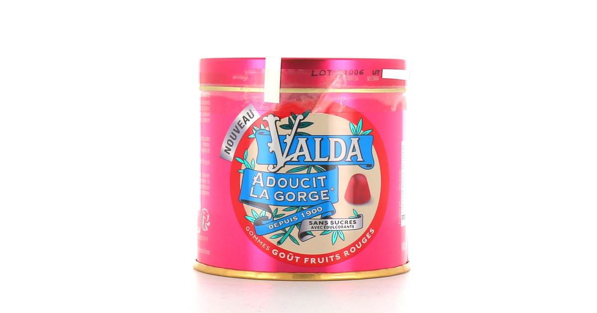 VALDA Pastilles Fruits Rouges Sans Sucres 1 Boite - Adoucit la Gorge -  Pharma360