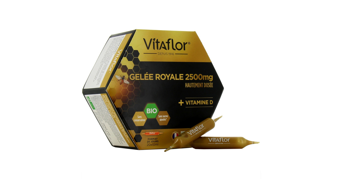 Vitaflor Gelée Royale Bio 2500 mg 20 ampoules