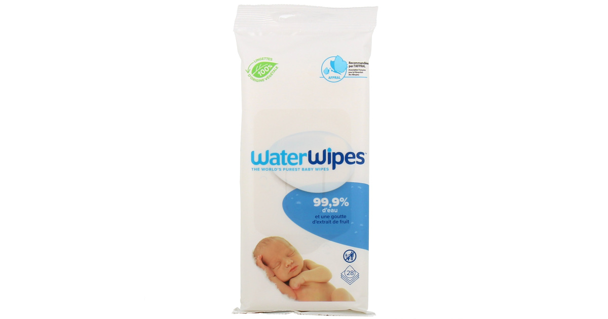 WATER WIPES Lingettes nettoyantes à l'eau pour bébé 48 lingettes pas cher 