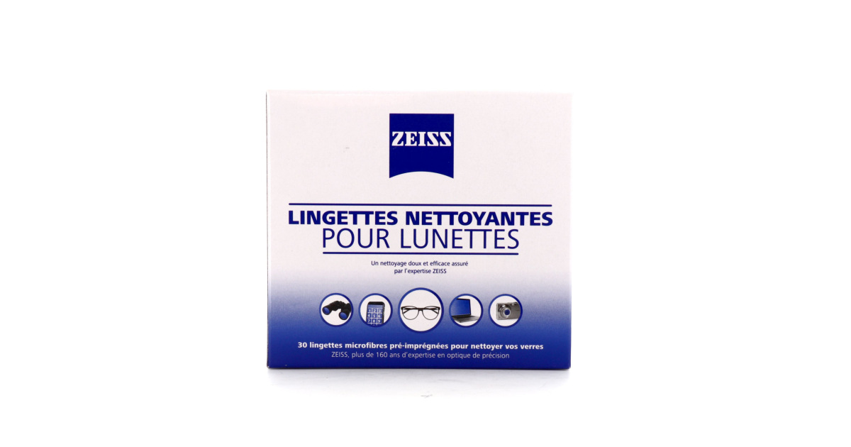 ZEISS Lingette nettoyante pour lunettes 30Sach
