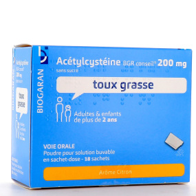 Acétylcystéine 200 mg Toux Grasse Sans sucre