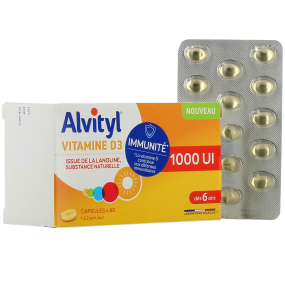 Alvityl Vitamine D3 Immunité 1000 UI capsules