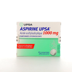 Aspirine UPSA 1000 mg 20 comprimés effervescents