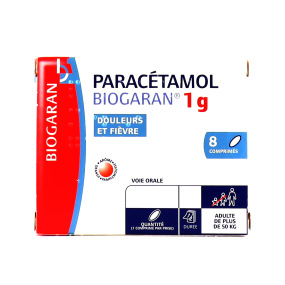 Biogaran Paracétamol 1 g 8 comprimés